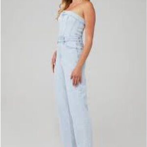 Good American Fit For Success Denim Tube Jumpsuit